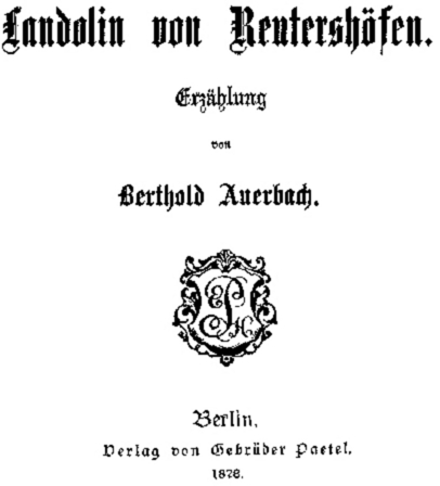 Berthold Auerbach: Landolin von Reutershöfen