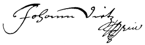 Signatur Johann Dietz