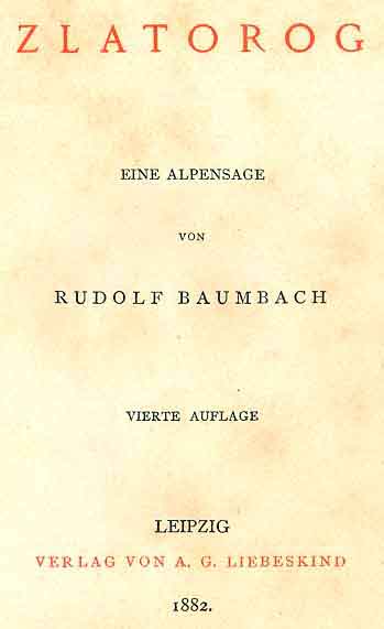 Rudolf Baumbach: Zlatorog