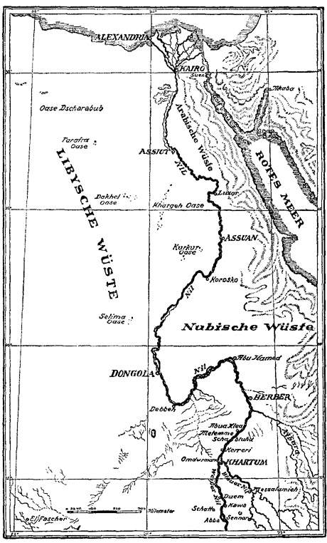 Karte: Nilgebiet, nördlicher Teil