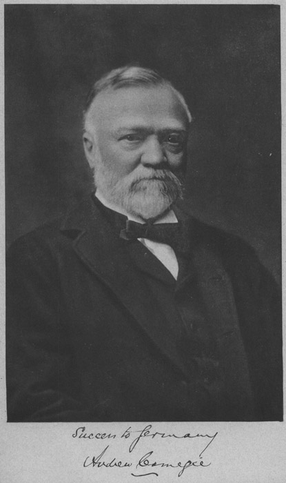 Success to Germany. Andrew Carnegie