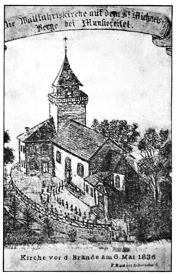 Kirche vor dem Brande am 6. Mai 1836