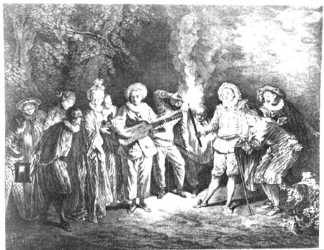 Zeichnung: Watteau