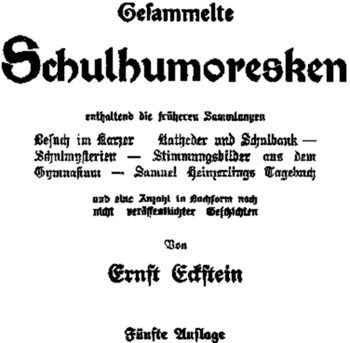 Ernst Eckstein: Gesammelte Schulhumoresken