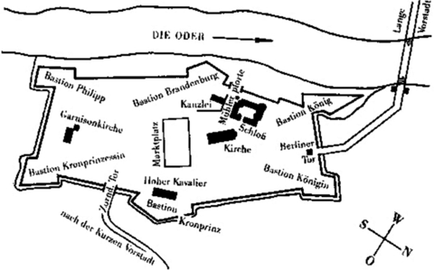 Plan der Festung Küstrin