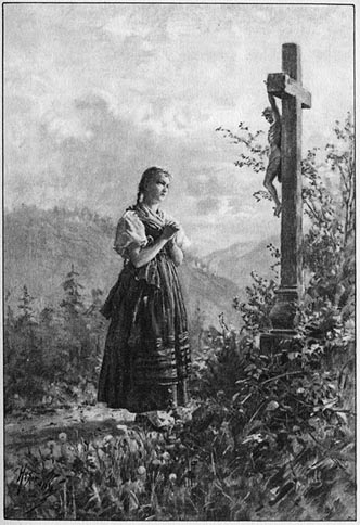 Magdalene vor dem Kreuze