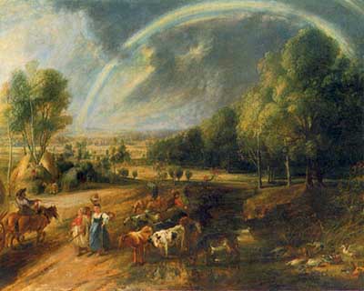 Rubens-Werkstatt, Landschaft mit Regenbogen