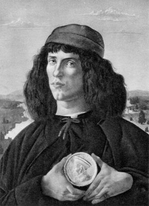 Piero Medici, von Botticelli in Florenz, Uffizien
