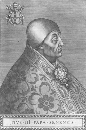 Pius III. (Stich aus Onuphrius Panvinius, 1568)