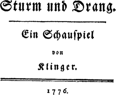 Friedrich Maximilian Klinger: Sturm und Drang