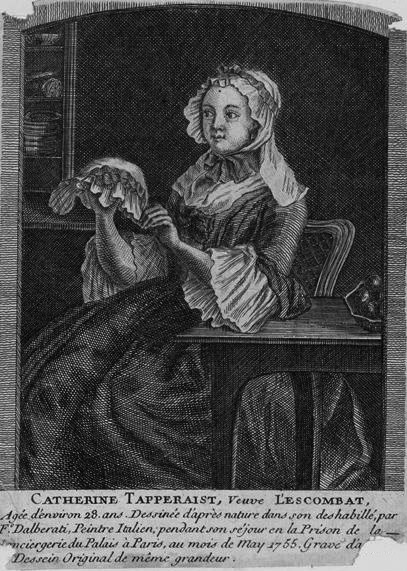 Catherine Lescombat im Jahr 1755