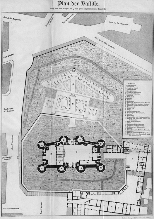Plan der Bastille