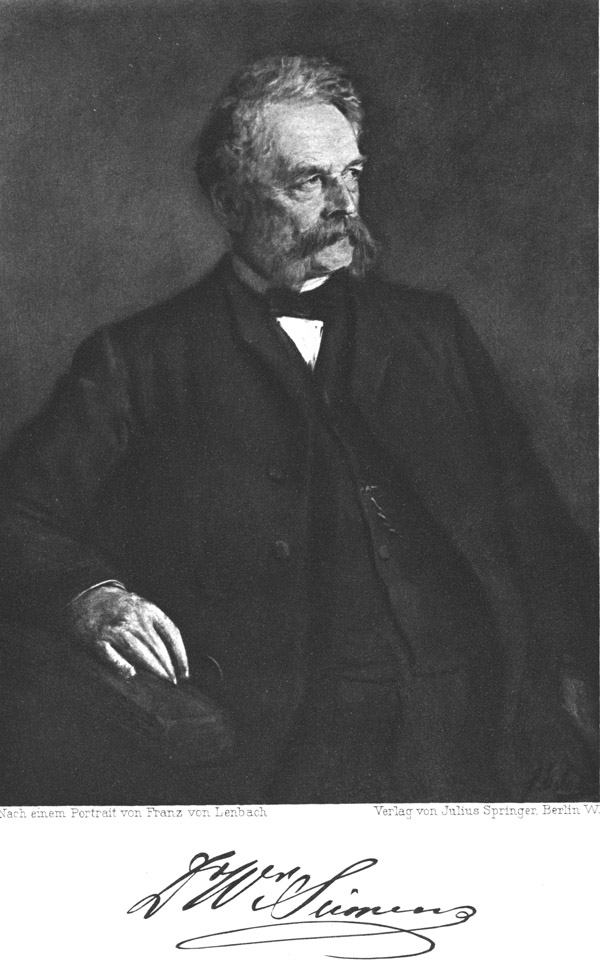 Werner von Siemens nach eienm Protrait von Lenbach