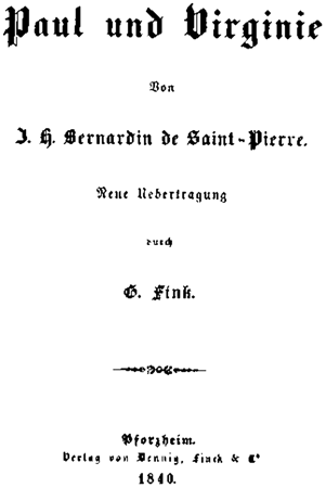 Bernardin de Saint-Pierre: Paul und Virginie