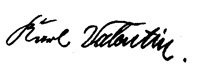 Signatur: Karl Valentin