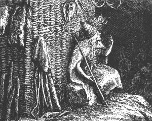 Bild: Der Angekko vor seiner Zauberhütte