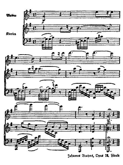 Noten: Johannes Brahms